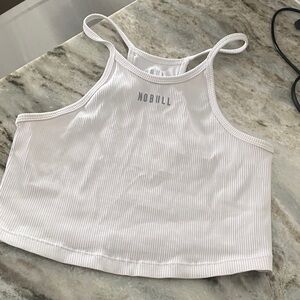 NOBULL White Ribbed Crop Top